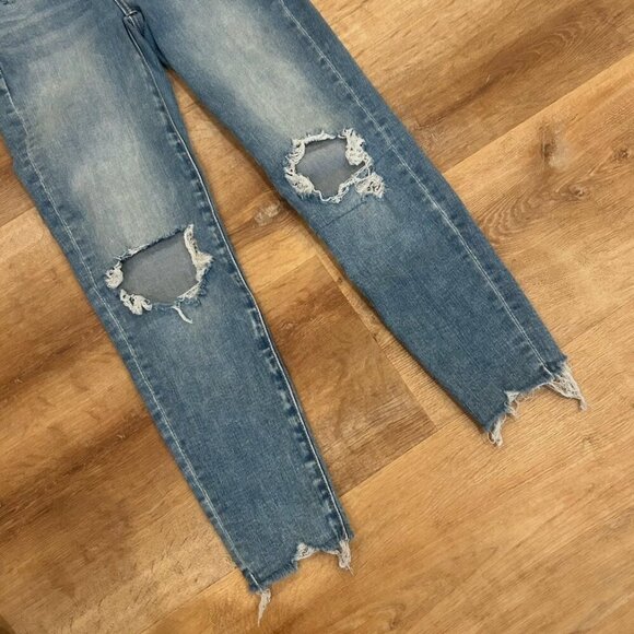 American Eagle Women's 0 Jegging Distressed X-SHORT Stretch HI-Rise Denim Jeans - Picture 6 of 7